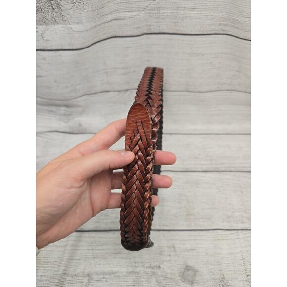 LL Bean Braided Belt Size 34. Model F755. Native Design Buckle - Picture 2 of 9